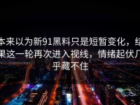 本来以为新91黑料只是短暂变化，结果这一轮再次进入视线，情绪起伏几乎藏不住