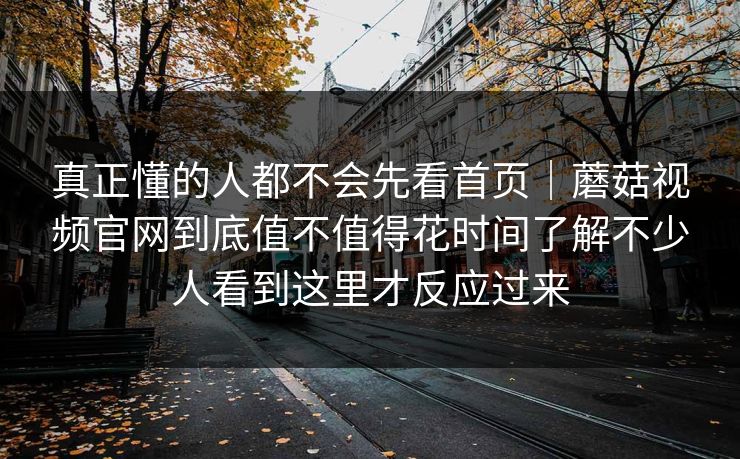 真正懂的人都不会先看首页｜蘑菇视频官网到底值不值得花时间了解不少人看到这里才反应过来