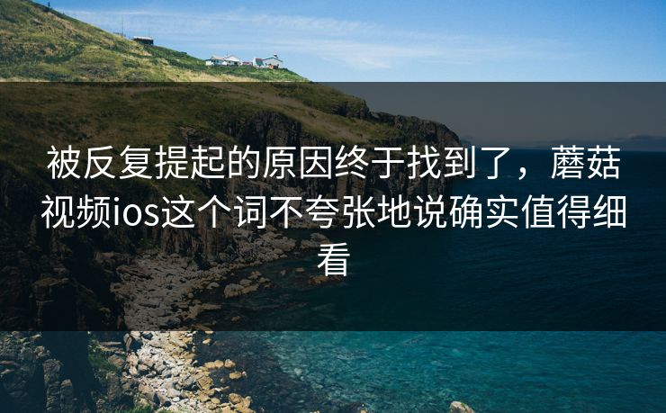 被反复提起的原因终于找到了，蘑菇视频ios这个词不夸张地说确实值得细看