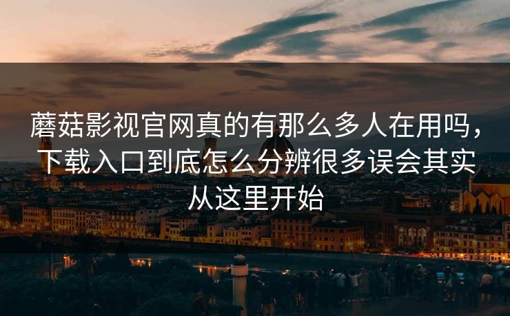 蘑菇影视官网真的有那么多人在用吗,下载入口到底怎么分辨很多误会其实从这里开始 蘑菇影视官网真的有那么多人在用吗,下载入口到底怎么分辨很多误会其实从这里开始